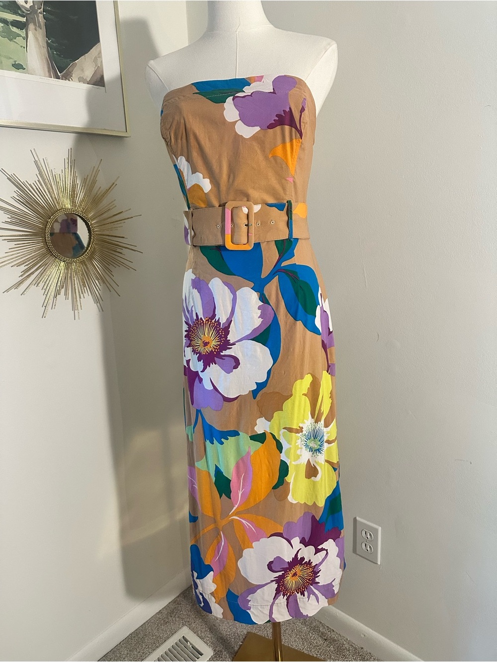 Maeve Strapless Belted Dress size Medium - Picture 4 of 15